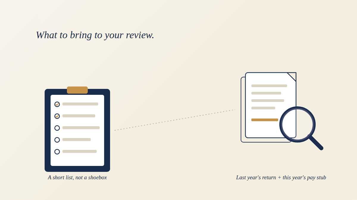 What Happens in a Year-End Tax Review and What to Bring